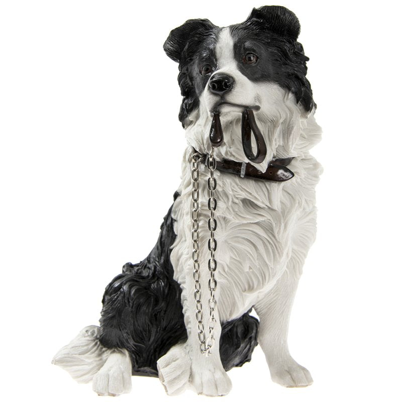 Walkies Border Collie Sitting Dog Figurine