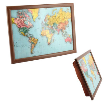 World Map Cushioned Lap Tray