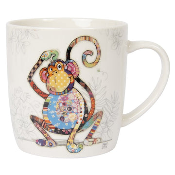 Fine China 350ml Mug Bug Art Monty Monkey Coffee Cup