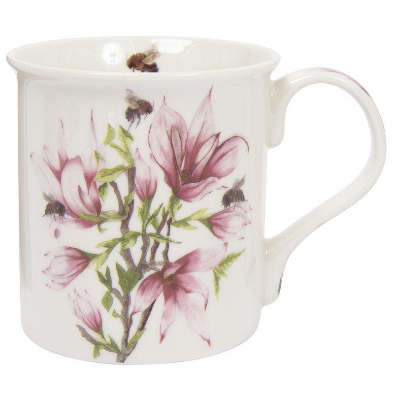 300ml Ceramic Bee-tanical Magnolia Floral Design Mug