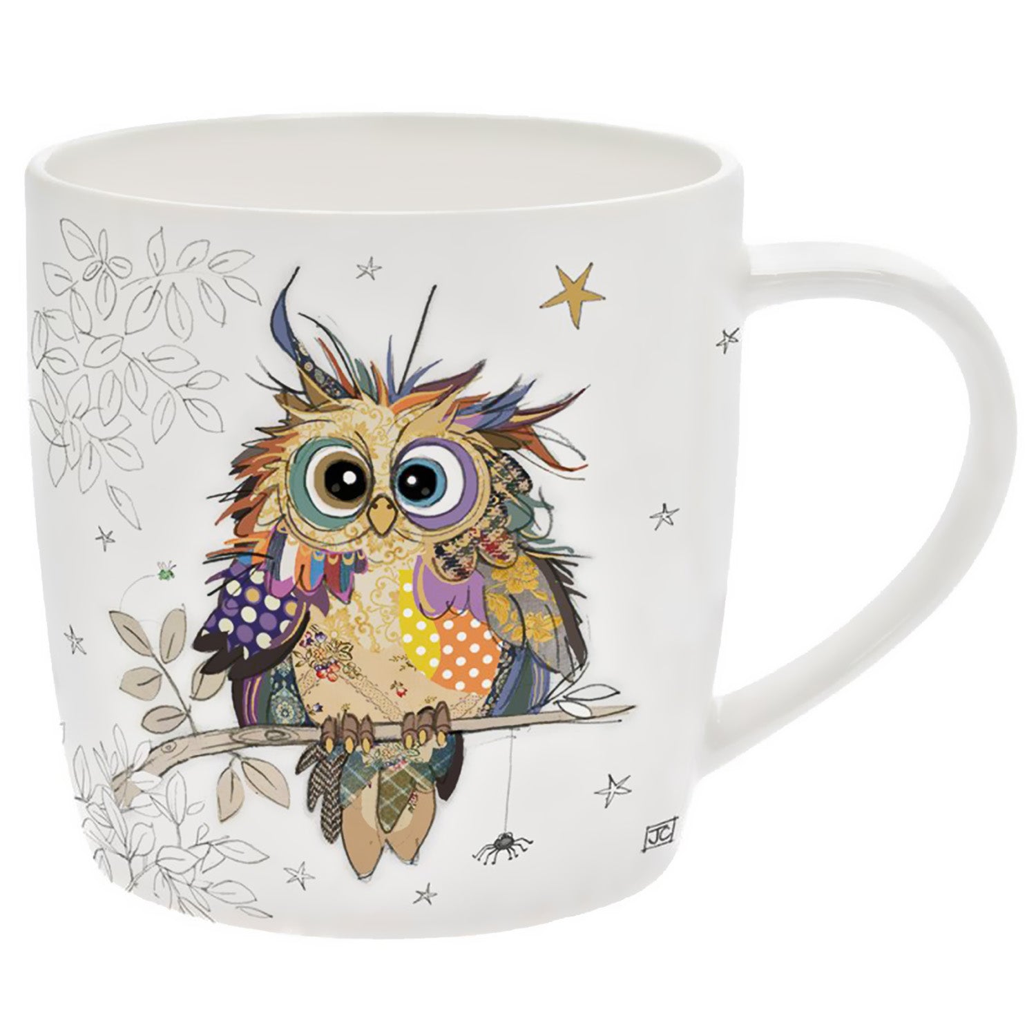 350ml Fine China Bug Art Otto Owl Coffee Mug