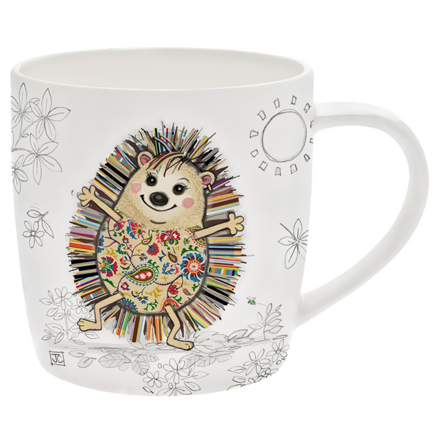 Bug Art Hattie Hedgehog Design Ceramic Mug