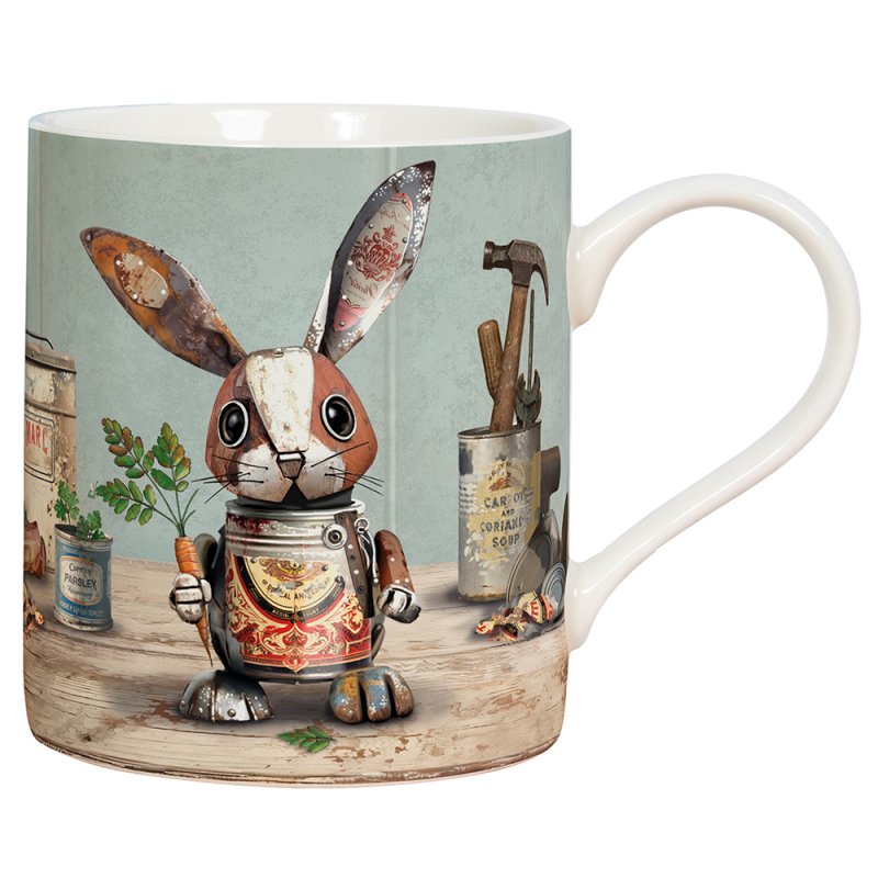 Ceramic Mug Scrap Rabbit Art Design 350ml Coffee Cup