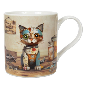 Ceramic Mug Scrap Kitten Cat Art Design 350ml Coffee Cup