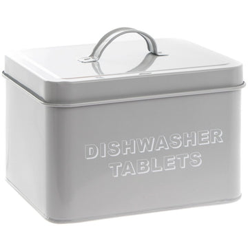 2Pcs Grey Metal Dishwasher Tablets Storage