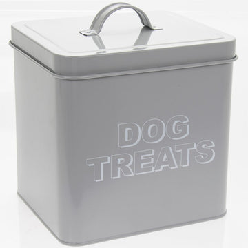 2Pcs Grey Metal Dog Food Storage