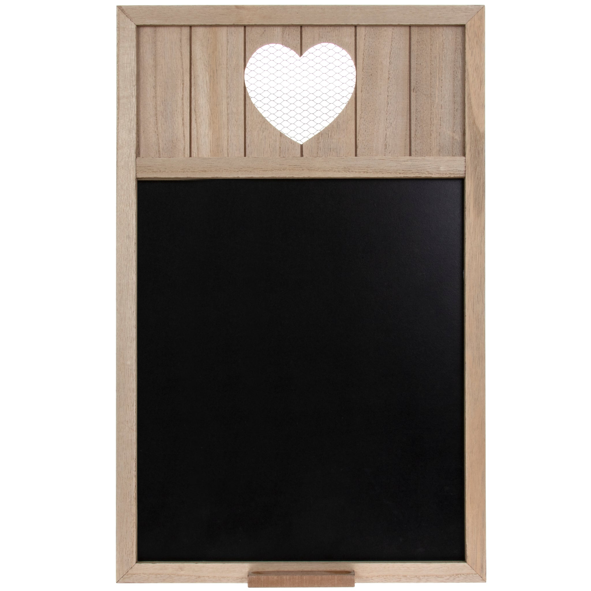 Wall Mounted Vintage Heart Wooden Blackboard with Chalk Duster