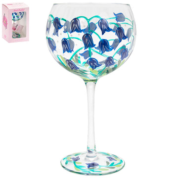 Cocktail Gin Glass Lynsey Johnstone Hand Painted Blue Bells