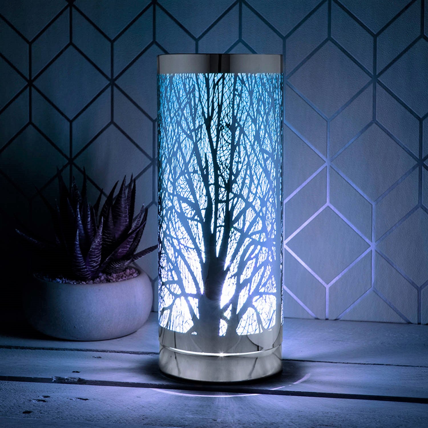 Desire Aroma Blue Wax Melt Burner Cylinder LED Lamp