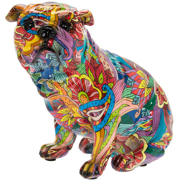 Groovy Art Sitting French Bulldog Figurine Statue