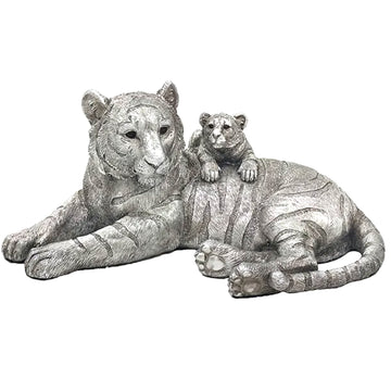 Reflections Silver Tiger With Pub Animal Figurine