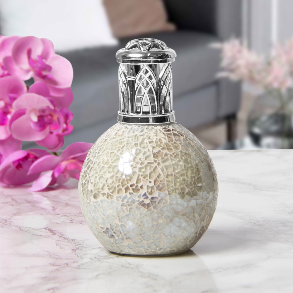Desire Aroma Pearl Mosaic Crackled Glass Fragrance Oil Lamp