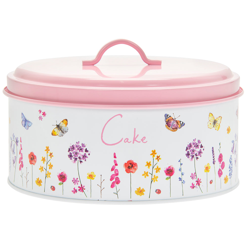 Butterfly Garden Pink Floral Cake Storage