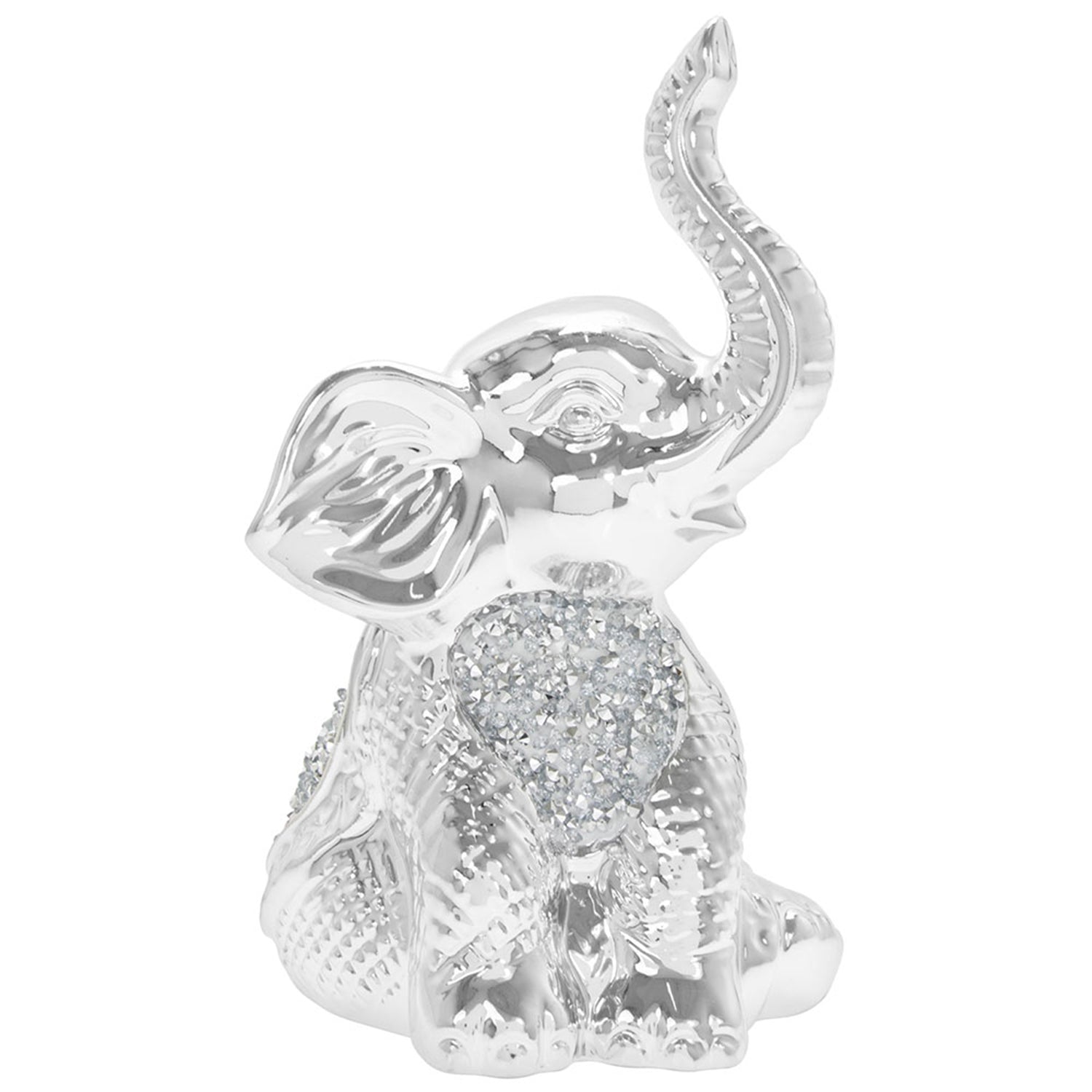 Elephant Silver Sparkle Ornament