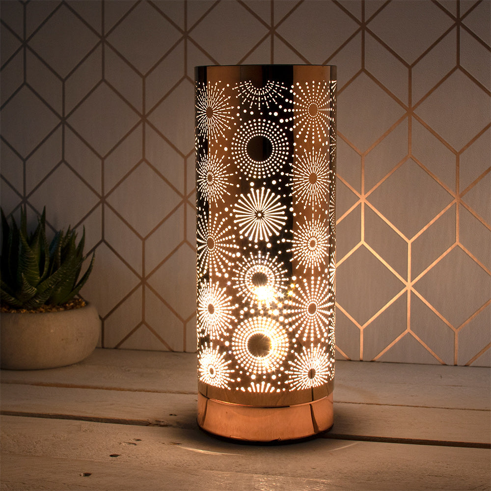 Rose Gold Cylinder Electric Lamp Aroma Oil Wax Melt Burner