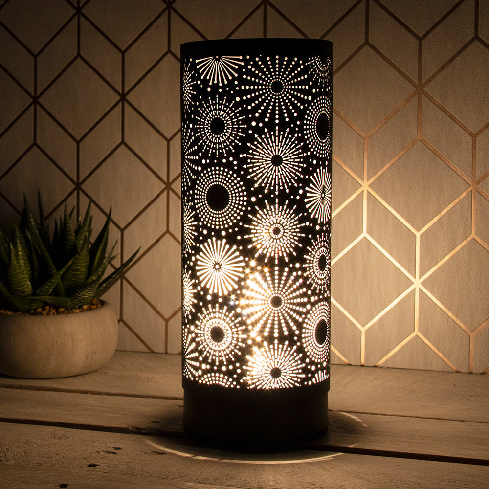 Matte Black Cylinder Lamp Aroma Oils Wax Melts Burner