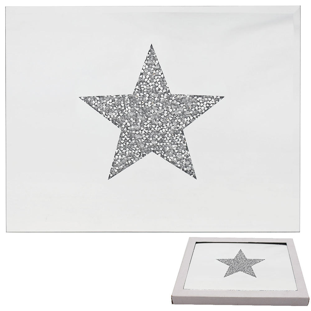 Set of 2 Kitchen Table Mats - Diamante Crystal Star