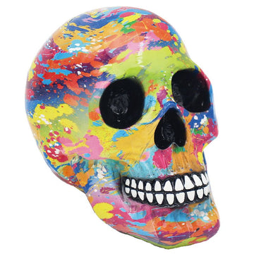 Skull Head Decoration Figurine Splash Art Display