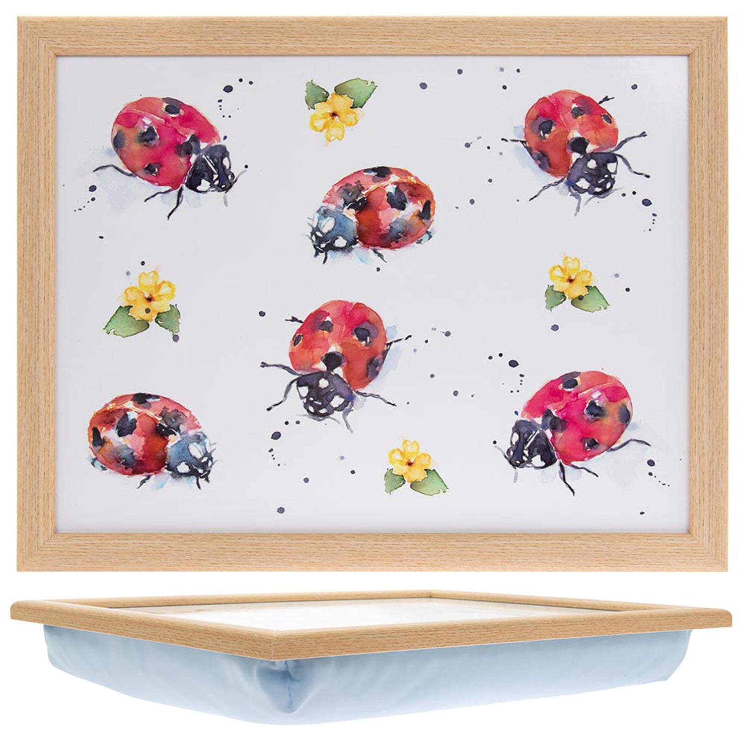 Cushioned Lap Tray Ladybirds Red Beetle Laptop Support