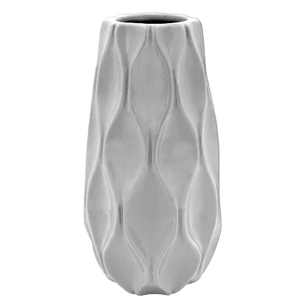 23cm Grey Ceramic Vase