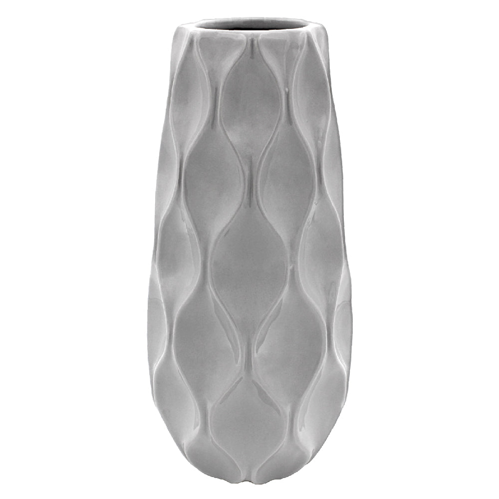 30cm Grey Ceramic Vase Minimalist Design Flower Pot Décor