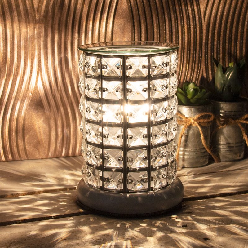 Grey Crystal Desire Aroma Wax Melt Warmer Touch Lamp