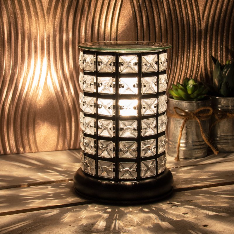 Black Crystal Desire Aroma Wax Melt Warmer Touch Lamp