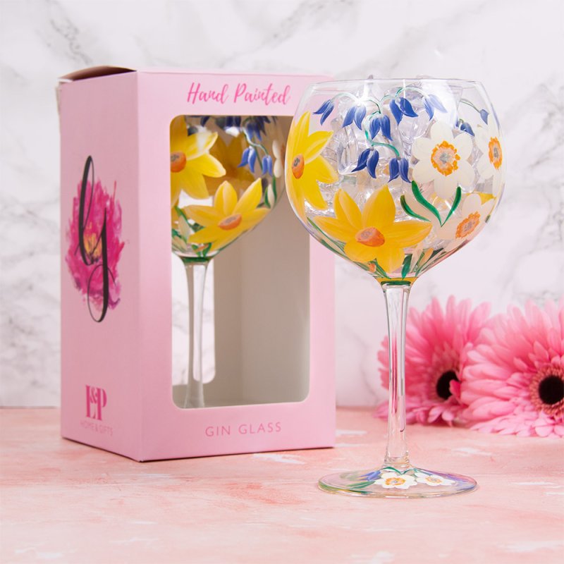 Daffodils Bluebells Cocktail Gin Glass