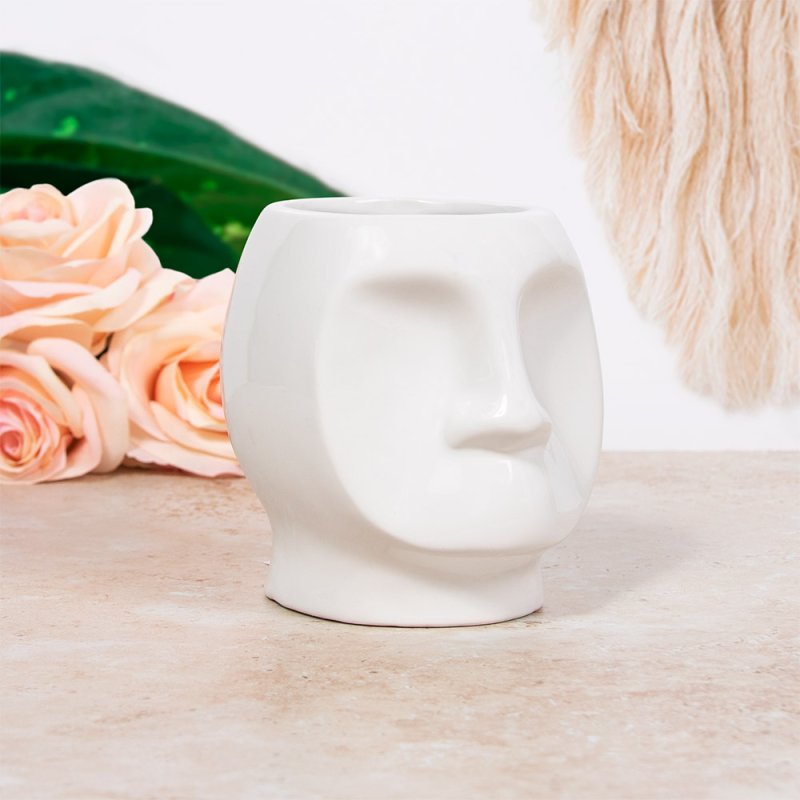 Face Plant Pot White 12cm