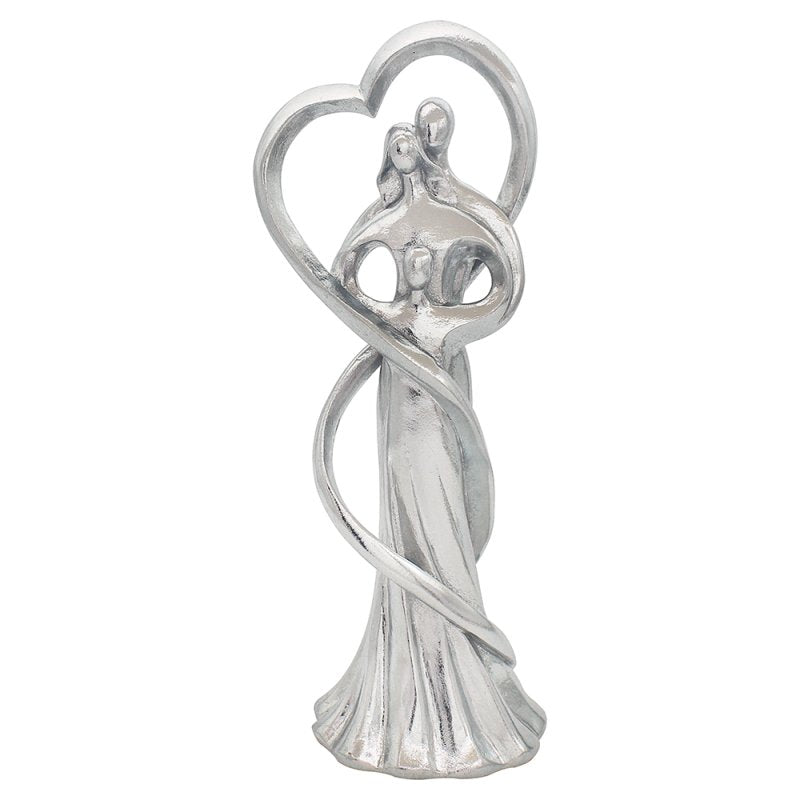 32cm Silver Couple Sculpture Standing Decoration Ornament