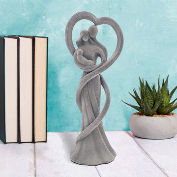 Harmony Grey Velveteen Family Baby Figurine Ornament