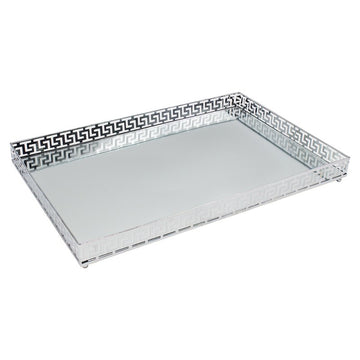 41x27cm Silver Mirrored Vanity Tray
