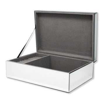 26cm Mirrored Crystal Jewellery Box