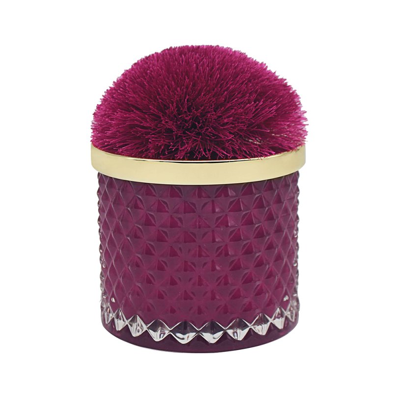 14cm Desire Velvet Rose & Oud Scented Candle Pom Pom Jar