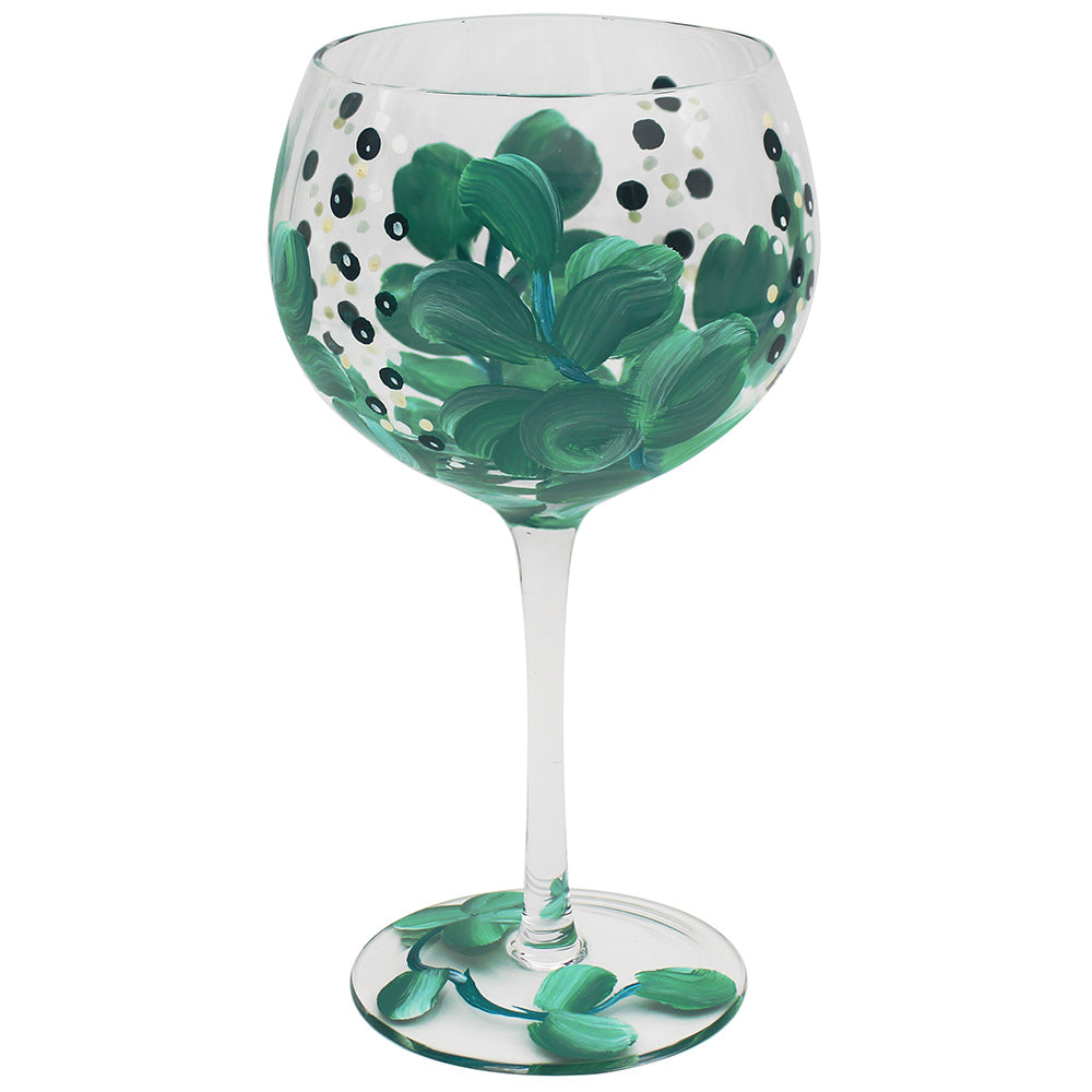 Cocktail Gin Glass Lynsey Johnstone Hand Painted Eucalyptus