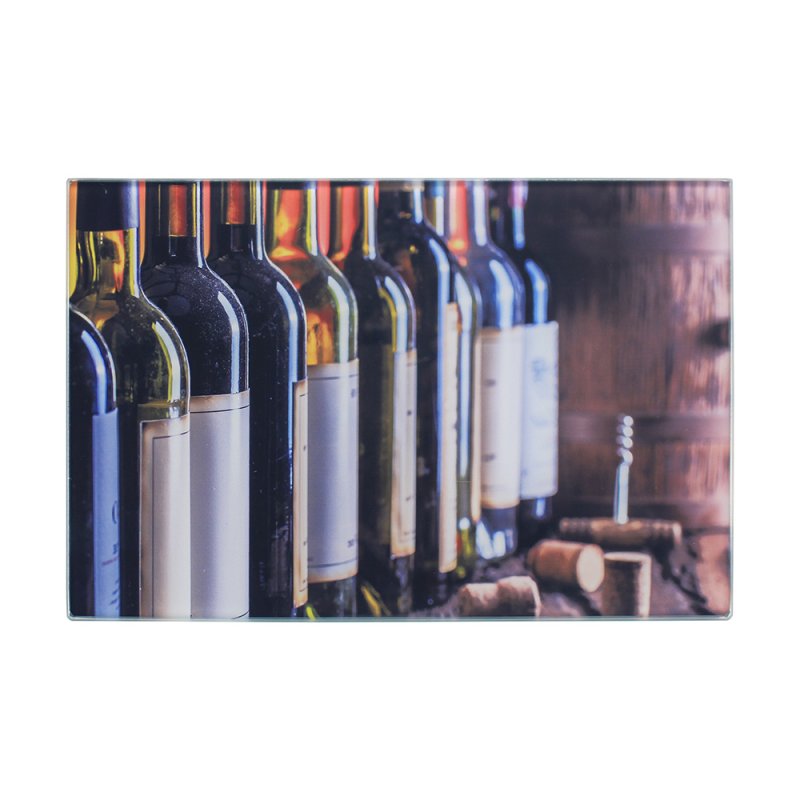 30x20cm Wine Tempered Glass Cutting Board