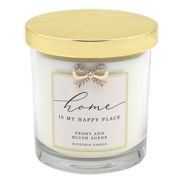 200ml Peony & Blush Suede Scented Candle Jar