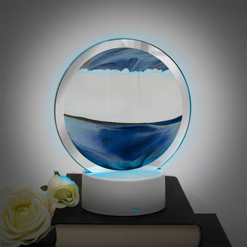 Quicksand Lamp Blue Moving Sand 3D Display