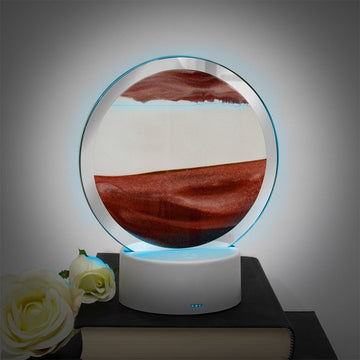 Quicksand Lamp Red Moving Sand 3D Display