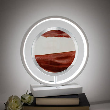 Quicksand Lamp Red Moving Sand 3D Display