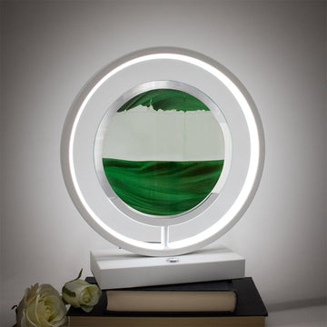 Quicksand Lamp Green Moving Sand 3D Display