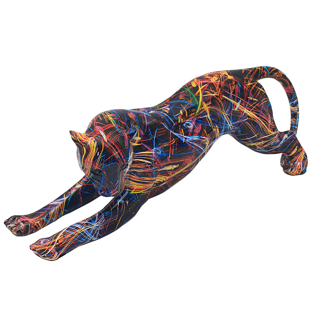 Black Supernova Cheetah Splash Animal Figurine