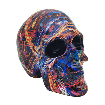 Black Supernova Small Skull Head Splash Figurine