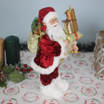 12Inch Standing Red Santa Claus Figurine Ornament Christmas