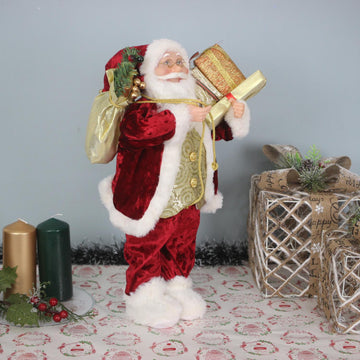18Inch Standing Red Santa Claus Figurine Ornament Christmas