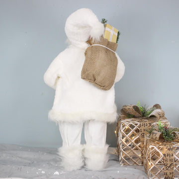 24Inch Standing White Santa Claus Ornament Christmas
