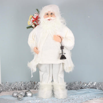 32Inch Standing White Santa Claus Ornament Christmas