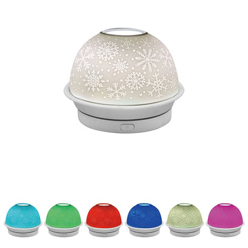 Christmas Snowflakes Ultrasonic Humidifier With 4 10ml Scented Oils Mist