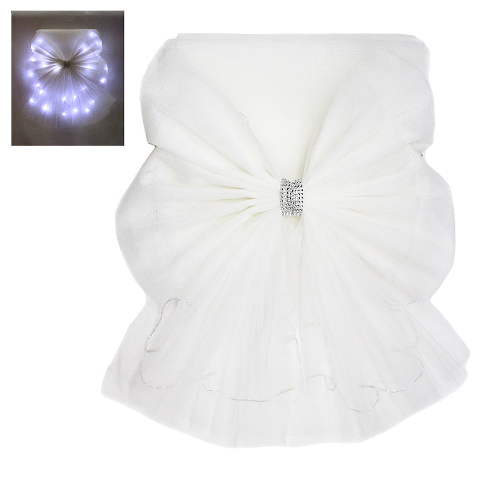 Deluxe Luxury LED White Door Bow