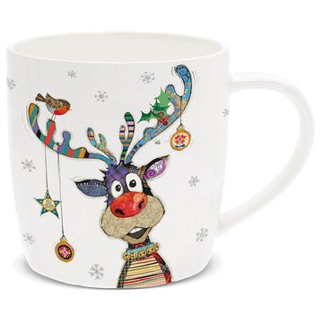 350ml Fine China Bug Art Rudolph Coffee Mug